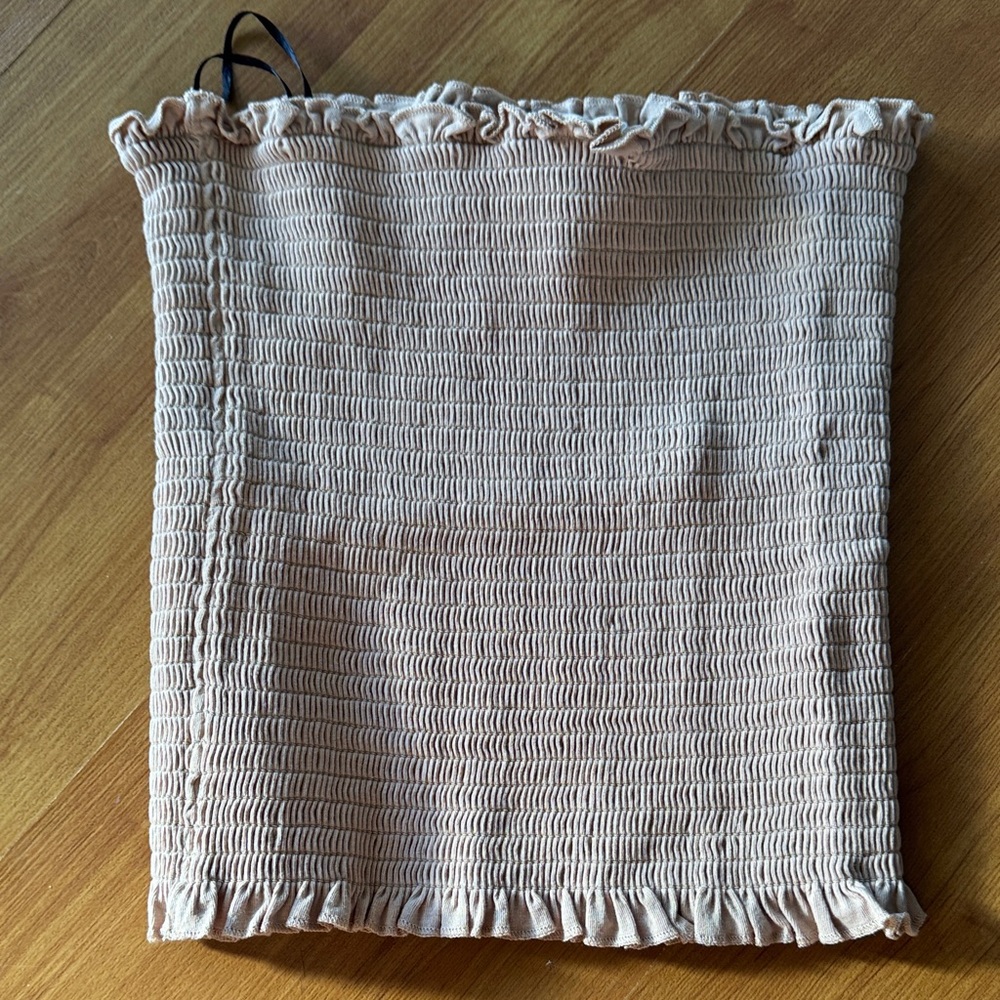 H&M Tan Ruffled Tube Top - Picture 3 of 3